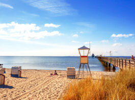 Grömitz Strand an der Ostsee: 8 km Urlaubsfeeling